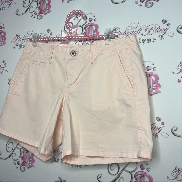 Old navy baby pink bubblegum shorts adorable longer style on the legs cargos - Picture 6 of 8